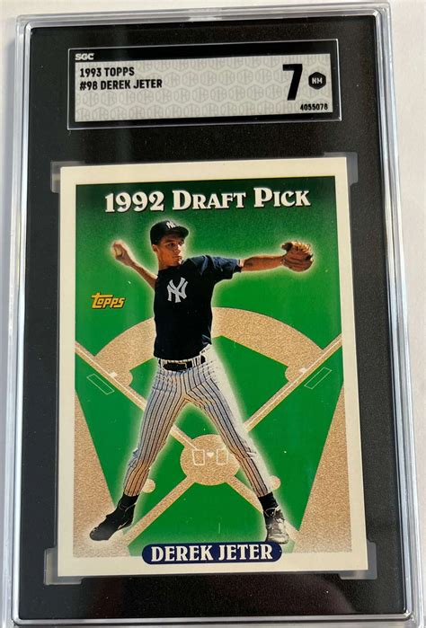 MLB 1993 Topps Derek Jeter Rookie Graded Card 98 1992 Draft Pick SGC 7 ...