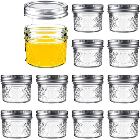 NALACAL Mini Canning Jars 100ml With Lids, Small Glass Jars Ideal for ...
