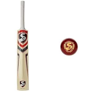 SG Max Cover Kashmir Willow Cricket Bat (Size: Size 6,Leather Ball ...
