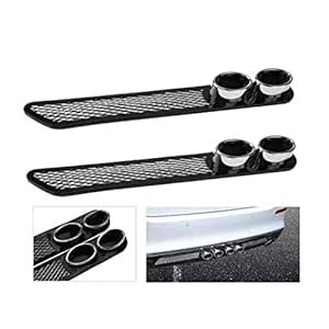Zimba Dual Tip Bumper Lip Diffuser Car Back Bumper Spoiler Lip Splitter ...
