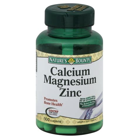 Nature Made Calcium Magnesium Zinc, with Vitamin D, Tablets, Value Size ...