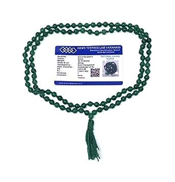 MAHANT JI Natural & Original Precious AAA+ Quality 108 + 1 Green Hakik ...