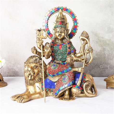 Brass Durga Statue - Buy Durga Mata Murti & Idol |The Advitya