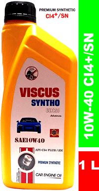 SYNTHO 10W40 SN/CI4 PLUS Premium Synthetic BS-6 Engine Oil (1 L) for ...