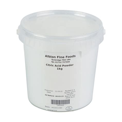 Citric Acid Powder 1kg | Albion Fine Foods Ltd.