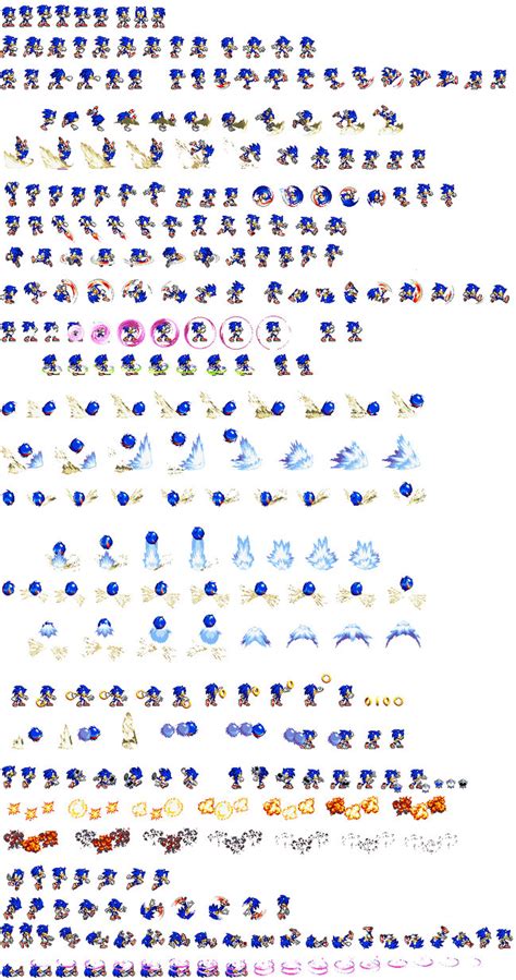 Sonic Sprites Sheet by ZMK30 on DeviantArt