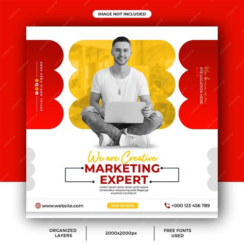 Digital marketing social media post web banner template | Premium PSD