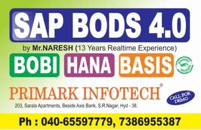 SAP BODS/BODI, SAP HANA Training Institute Class Room/Online - Software ...
