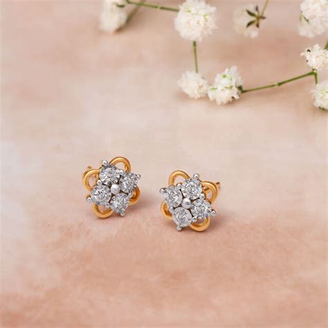 Fancy Quad Shape Diamond Stud Earrings