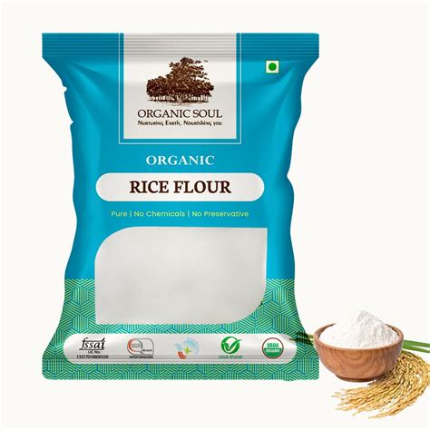 Organic Rice Flour/Chawal Atta 450_Gm Pack of 1, 100% Organic Gluten ...