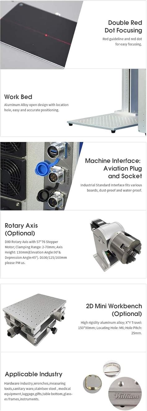 Buy EZCAD 3.0 Software 80W Fiber Laser Engraver MOPA M7 JPT Fiber Laser ...