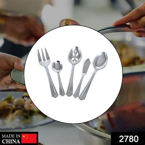 2780 5Pc Mix designed different spoons and fork for make your meal loo ...