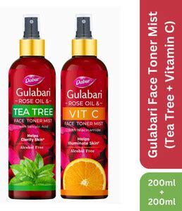 Dabur Face Toner Mist Combo : Vitamin C + Tea Tree Men & Women - Price ...
