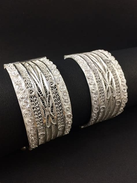 Silver Bangles online for women | Silverlinings | Handmade Filigree
