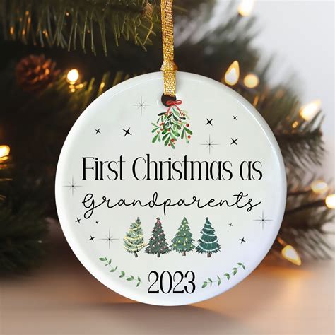 First Christmas as Grandparents Ornament, New Grandparents Gift ...