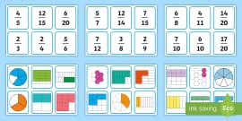 Interactive Fraction Game | Matching Fractions - Twinkl