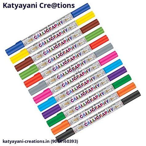 Calligraphy Colouring Pen Twin Tip Br... | Katyayani Creations