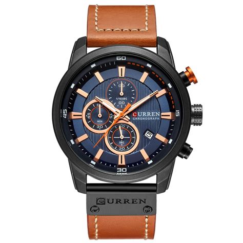 CURREN Mens Water Resistant Sport Chronograph Watches Military ...