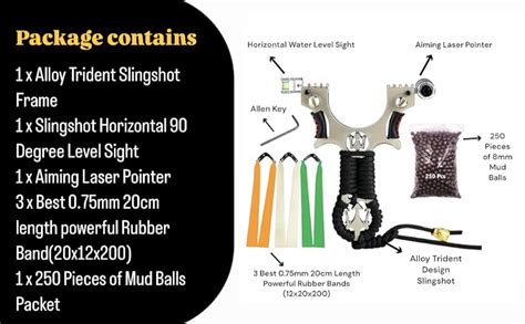 INDIAN SLINGSHOT® Trident Alloy Slingshot Catapult with Laser Durable ...