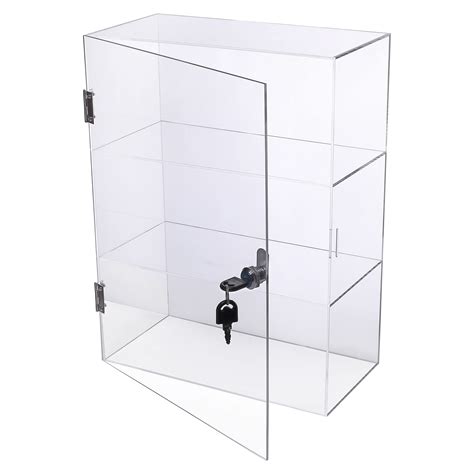 Buy Choowin 3-Shelf Clear Acrylic Display Case with Lock,Lockable ...