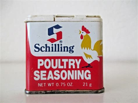 1977 Schilling-McCormick Poultry Seasoning Empty Spice Tin Vintage AZ27 ...