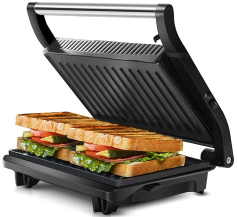 Buy Panini Press Grill, Sandwich Maker with Double Non-stick Plates ...