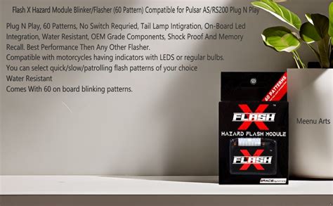 Meenu Arts Flash X Hazard Blinker/Flasher (60 Pattern) for Pulsar AS ...
