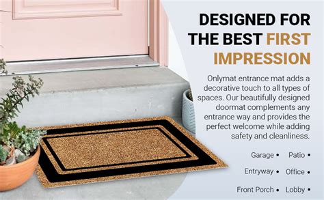 Buy Onlymat Heavy-Duty Coir Rectangular Shape Doormat for Indoor and ...