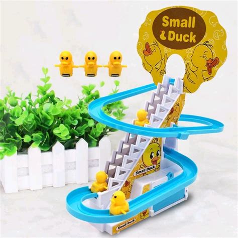 Duck Track Toys for 3+ Ages Kids, Funny Automatic Stair Climbing ...