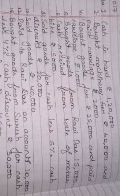 Pass Journal Entries from the following:1. Received @ 75 paise from Rs1 ...