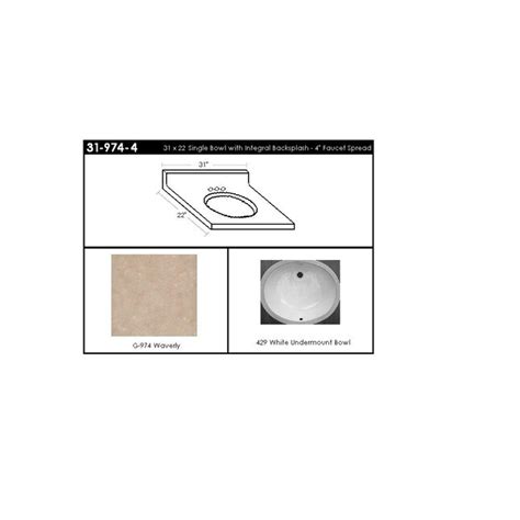 MarCraft Single Bowl Vanity Top at Lowes.com