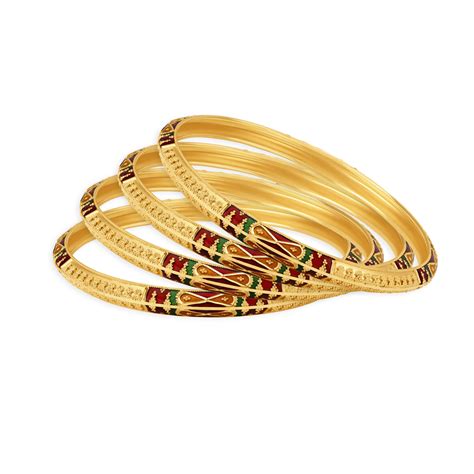 Stylish Textured Gold Bangle