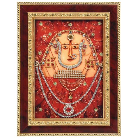 Strotam Fibre Goddess Rani Sati Dadi Trishul Rectangular Wall Mount ...