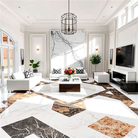 20 Marble Floor Living Room Ideas for A Luxurious Look
