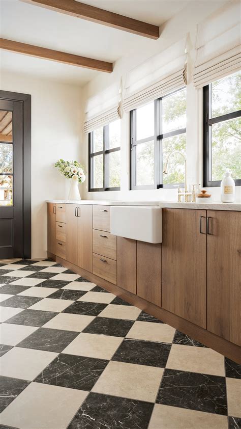 Leona 12x12 Checkerboard Matte Porcelain Tile in Marfil and Nero ...
