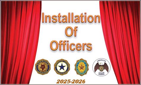 Post /Unit 142, D9 2025 - 2026 Installations Of Officers, American ...