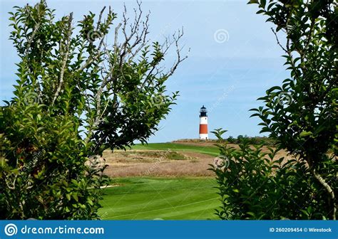View of the Sankaty Head Lighthouse Located on Nantucket Island Stock ...