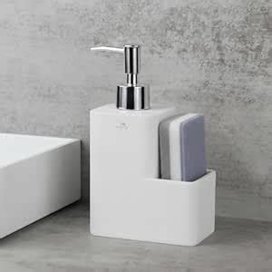 Dolphy Resin Soap Dispenser for Bathroom | 2 in 1 Soap Dispenser with ...