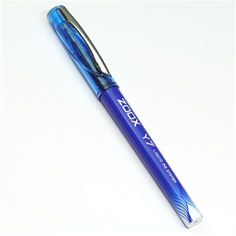 Zoox Y7 Blue Color Body With Transparent Cap Medium Tip Blue Writing ...