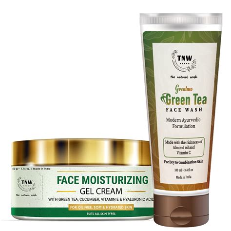 TNW-The Natural Wash Face Moisturizing Gel Cream & Green Tea Face Wash ...
