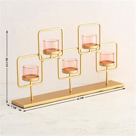 Buy Moksha Gold Metal Votive Holder On Stand from Home Centre at just ...