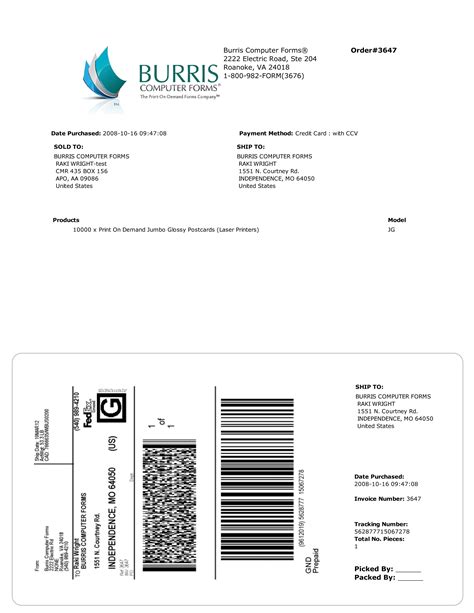 Shipping Label Template 的图像结果