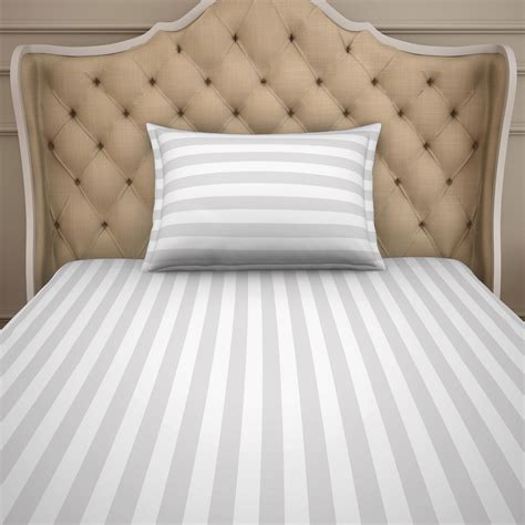 Buy SPACES Skyrise Cotton 210TC Striped 2Pcs Single Bedsheet Set from ...
