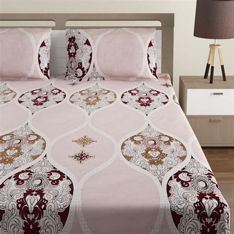 Buy SWAYAM Veda Printed 3-Pc. Double Bedsheet Set - 225 x 270 cm from ...