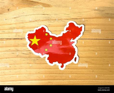 Map of china with flag hi-res stock photography and images - Alamy
