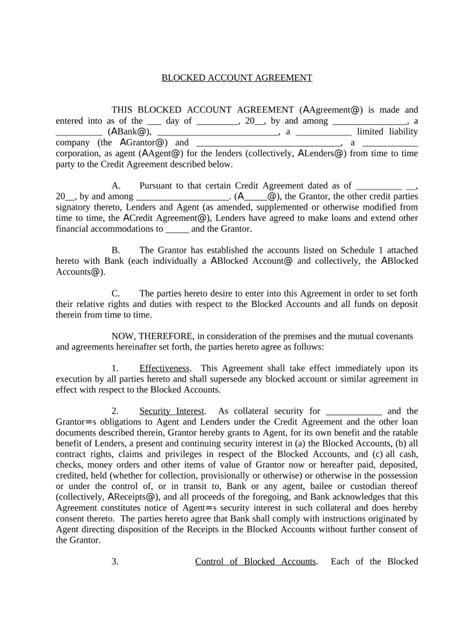 blocked account Doc Template | pdfFiller