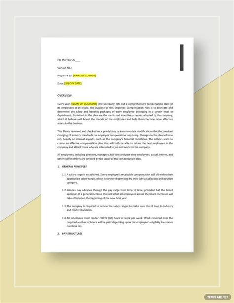 Example of a Compensation Plan 的图像结果