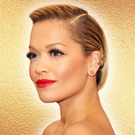 How to Get Rita Ora's Gilded Part for a Holiday Hairstyle