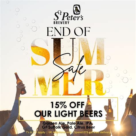 End of Summer Sale Now On | St. Peter's Brewery