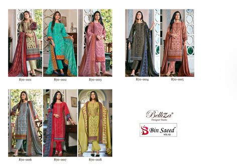 Binsaeed Vol 2 Belliza Designer Studio Cotton Karachi Salwar Suits ...